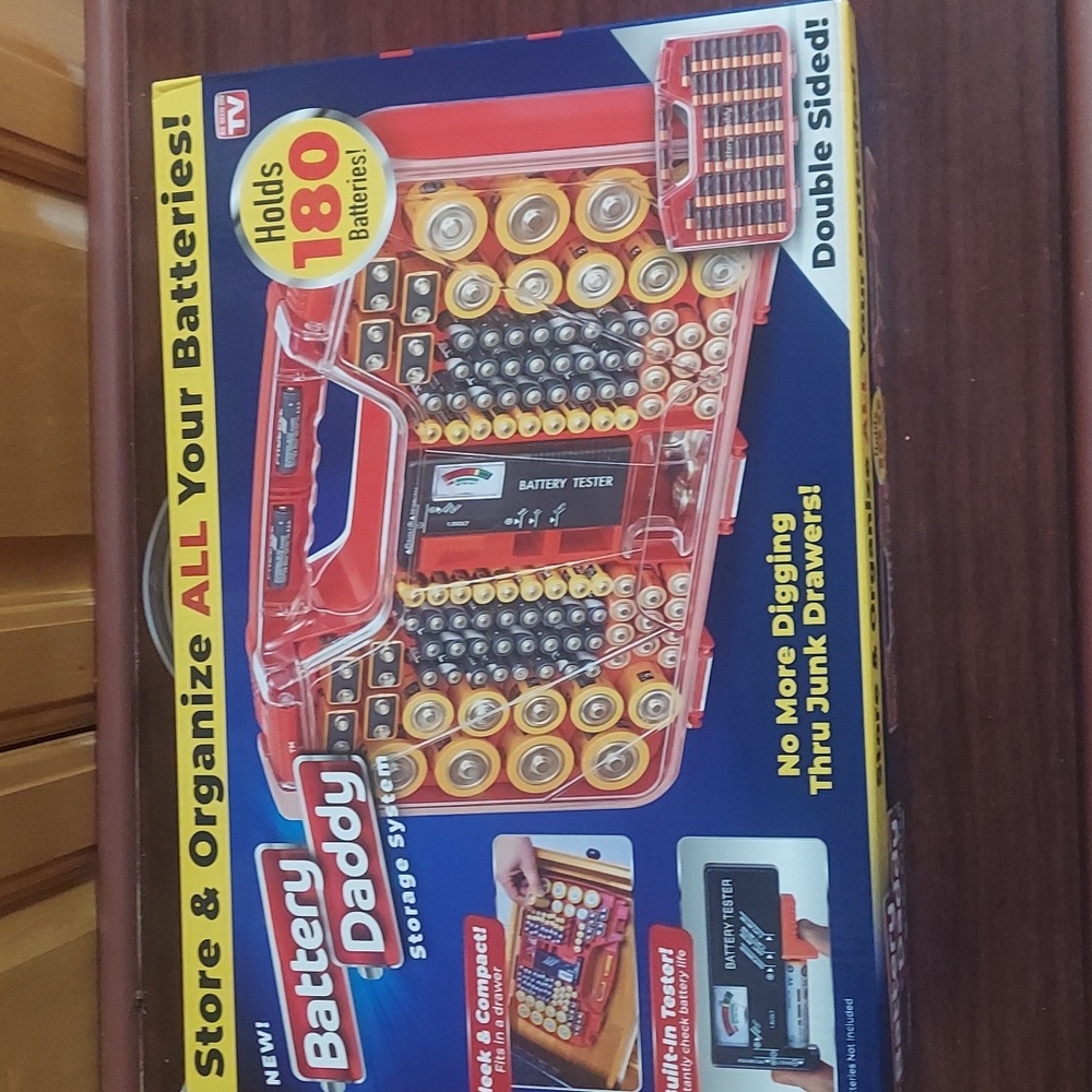 Battery  daddy storage system holds 180 batteries.